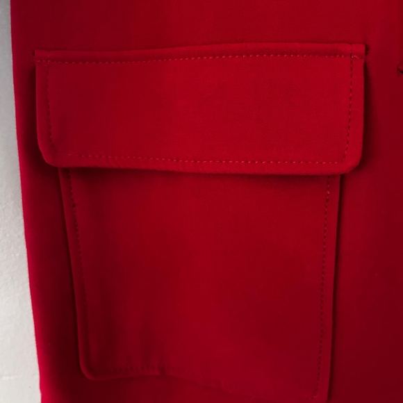 Worthington Red Pea Coat with Black Buttons - Picture 7 of 11